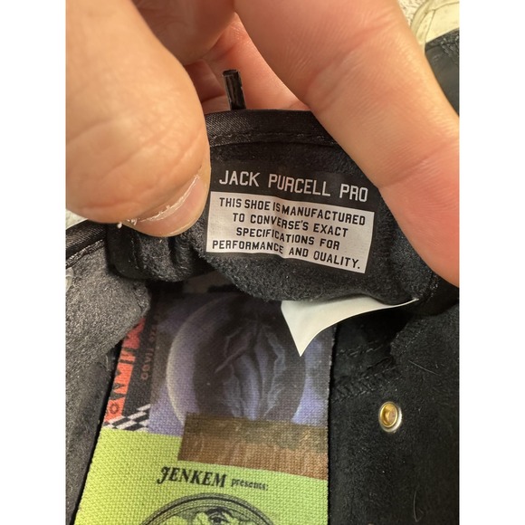 Converse Jack Purcell Pro Jenkem Shoes Mens Size 11 Black Skate CONS 167271C - Picture 8 of 11